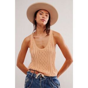 NWOT  Free people High Tide Cable Tank, XS $88 D15